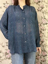 Isabel Marant Etoile Blouse Top Buttons Sheer Lightweight Sz 40