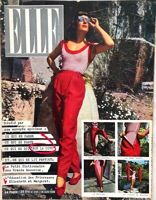 ELLE Magazin Nr. 238 vom 19. Juni 1950 alte Modemagazin Damen Nähen