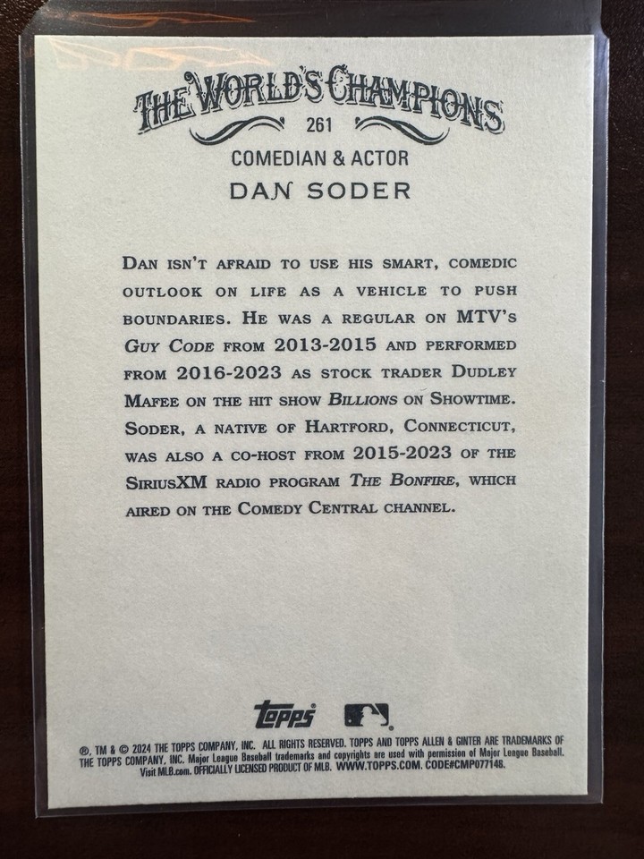 2024 Topps Allen & Ginter #261 Dan Soder | eBay