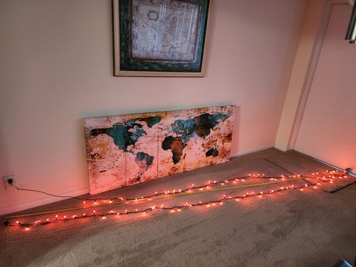 100 count 24 feet solid orange string holiday lights - Picture 2 of 4