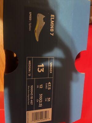 Brooks ELMN8 7 Speed Spikes Unisex 13 Blue Glow/Nightlife/Red Track Sprinting