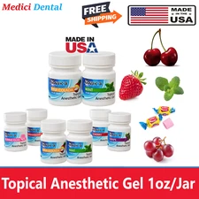 Dental Topical Anesthetic Gel , Oral & Gum Pain 1oz Jar, Made in USA Exp 02/2027