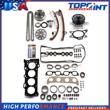 Timing Chain Kit Head Gasket Set Water Pump For 00-05 Celica Prizm Vibe 1.8L