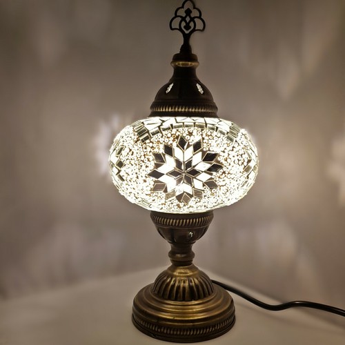 Moroccan Turkish Mosaic Lamp Colourful Glass Handmade Table Desk Light FREE BULB - Picture 233 of 436