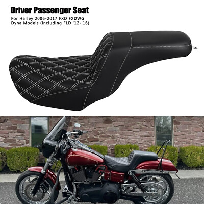 Diamond Driver Passenger Seat For Harley Dyna Super Glide FXD