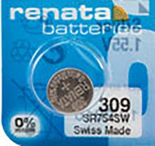 1 x Renata 309 Watch Batteries, SR754SW Battery Shipped from Canada