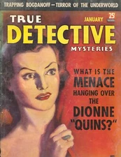 True Detective 1/1936-MacFadden-Good Girl Art-Dionne Quints-Dalton Stevens-VG