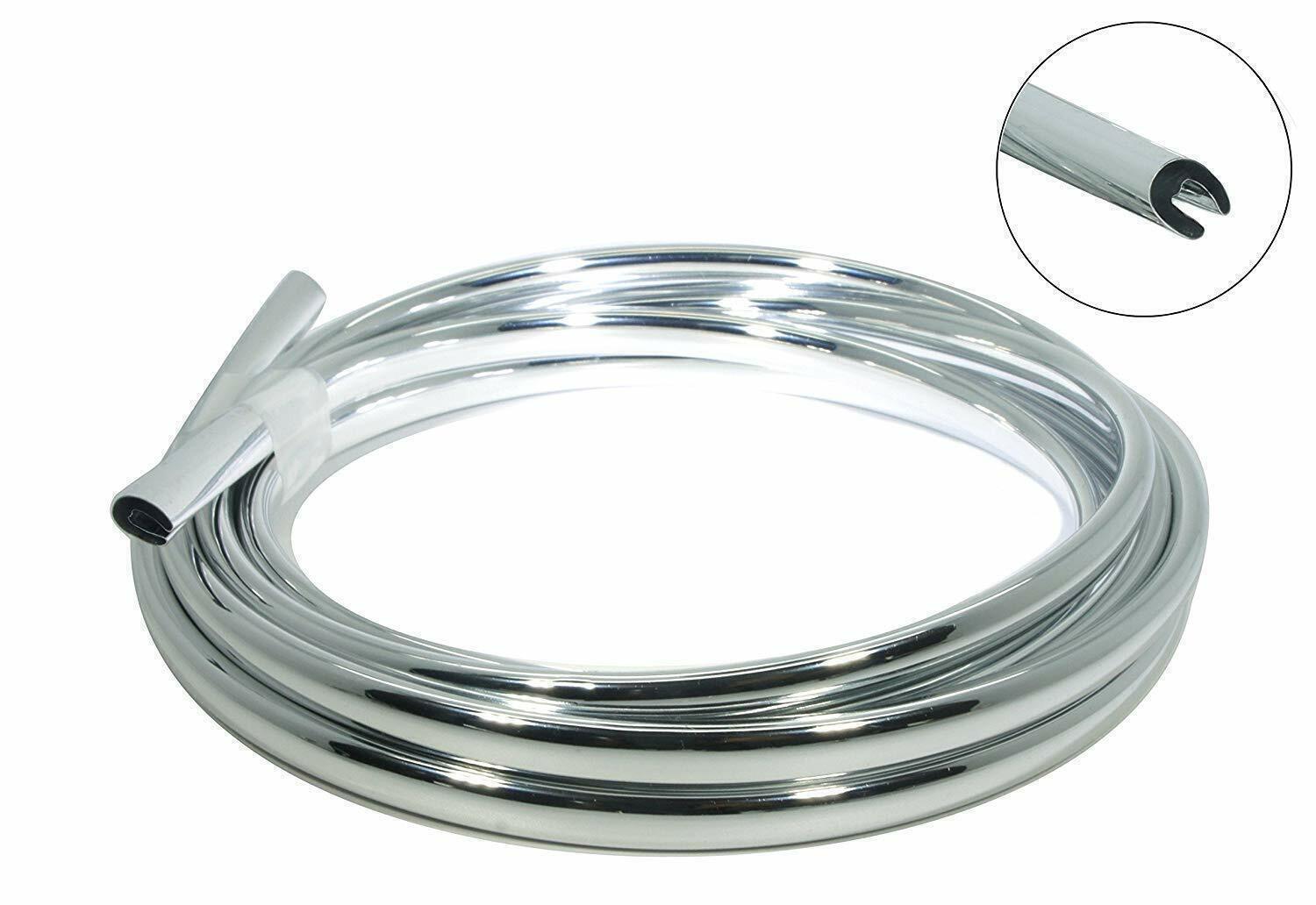 16feet(5metres) Chrome Car Door Edge Guard Molding Trim Protector Strip U Shape