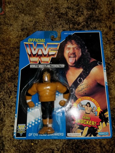1993 WWF WWE Hasbro Headshrinker Samu Shocker Wres...
