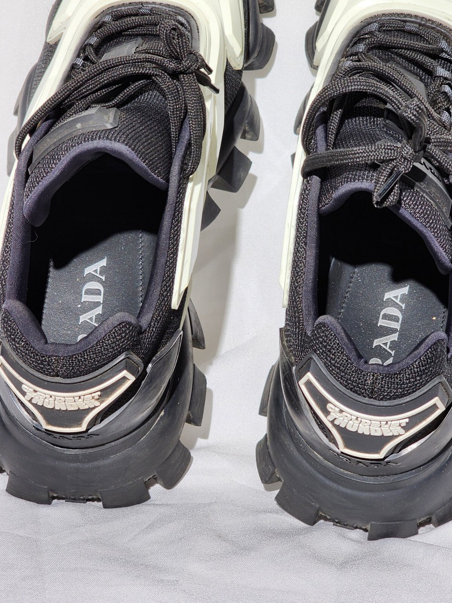 PRADA Cloudbust Thunder Knit / Men's Sneaker Shoes Black And PRADA Cloudbust Thunder Knit / Men's Sneaker Shoes Black And