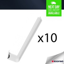10x FreeFlow Plain Fascia Board Joiner (Double) Guttering / Drainage White