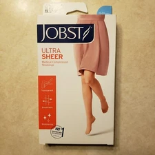 Jobst UltraSheer Knee High Closed Toe 15-20mmHg Sun Bronze Large 119102