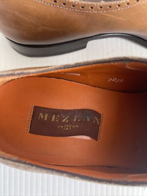 Mezlan Munster Medallion Oxford Shoe - Cognac Brown - Size  display picture 1