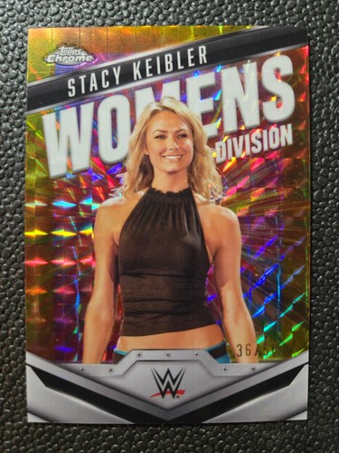 2025 Topps Chrome WWE * STACY KEIBLER WOMEN'S DIVISION GOLD GEO REFRACTOR /50