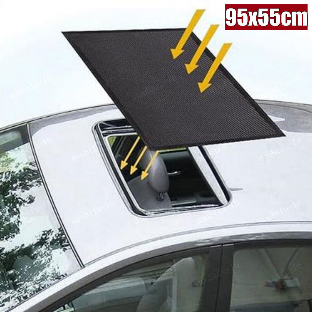 95x55cm Magnetic Auto Car Accessories Moonroof Mesh Sun Shade Cover Protector.