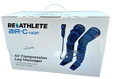 RE ATHLETE AIR C + HEAT Leg & Feet Air Compression Massager Heat Therapy Remote