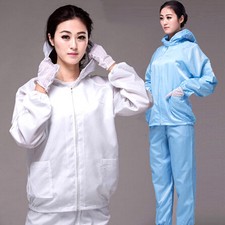 Unisex ESD-Safe Anti-static LAB Smock Clothes Coats together with Trousers  Hat
