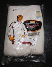 Thermal Long John underwear cream Sz 34 M new vtg men's combed Montgomery Ward