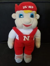 Vtg Dan Brechner & Co. Nebraska Huskers Cornhuskers Lil' Red Mascot 8" Plush