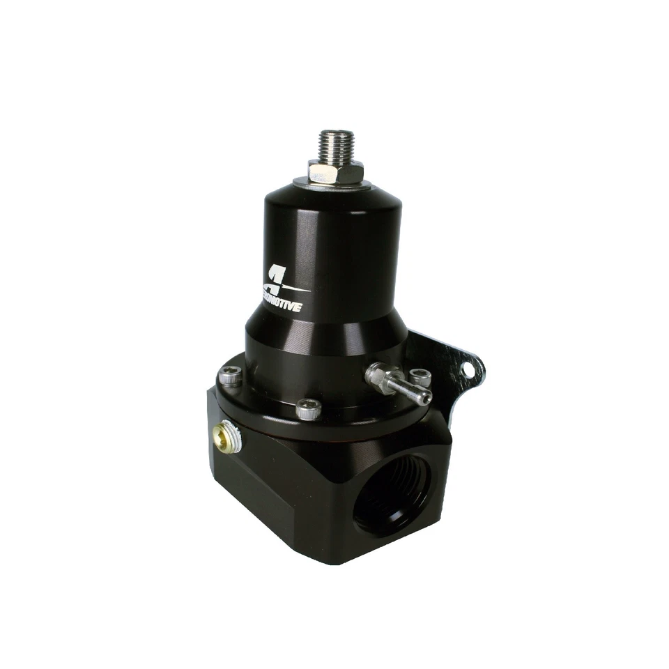 Regulador de presión de combustible EFI flujo extremo negro universal Aeromotive 13137 Foto 2 de 4