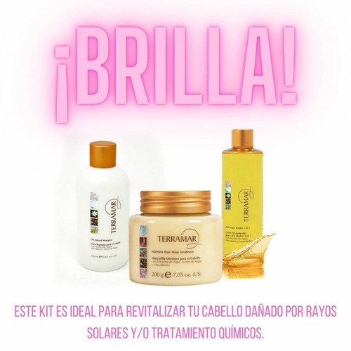 KIT 3 ITEMS OIL HAIR SERUM , SHAMPOO AND MASK INTENSIVE 3 in 1 TERRAMAR