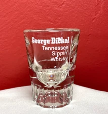 George Dickel Shot Glass Tennessee Sippin’ Whisky Heavy Base Vintage