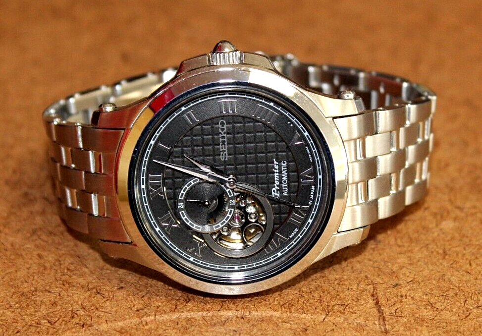 Seiko Premier SS Men's 40 mm Black Dial 24J Automatic Watch 4R39