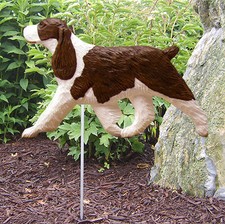 Springer Spaniel Outdoor Garden Dog Sign Hand Painted Figure Liver
