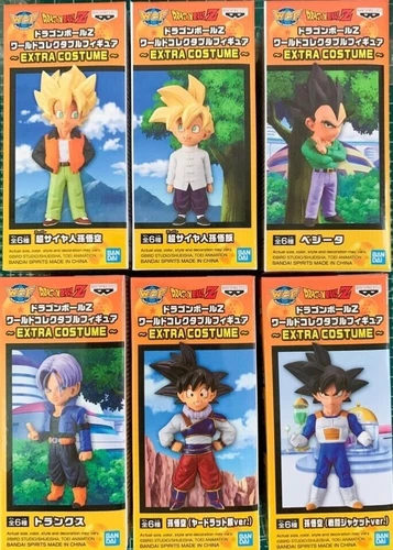 Dragon Ball Z WCF World Figura Coleccionable DISFRAZ EXTRA Los 6 Tipos Set NUEVO