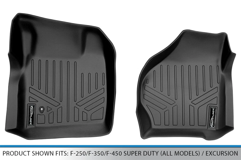 SMARTLINER Floor Mats 1st Row Liner Set 99-07 F-250 350 450 SD | 00-05 Excursion Foto 4 de 4