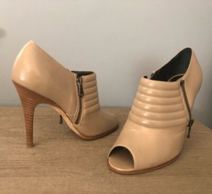 blush open toe booties