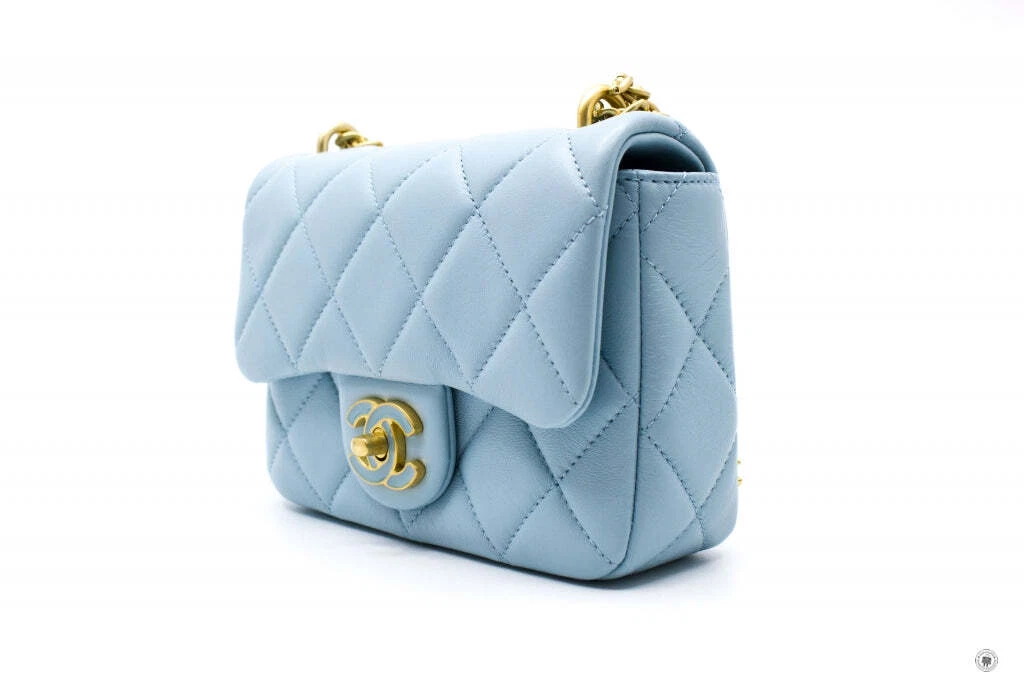 NEW Chanel AS3113B07634 Mini Flap Bag With Enamel And Gold Tone