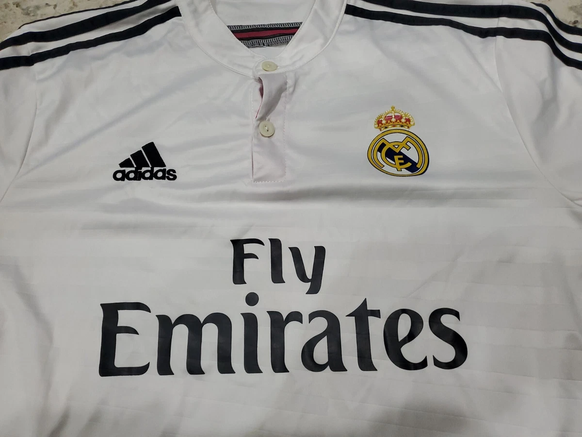 SWEET VINTAGE ADIDAS RONALDO REAL MADRID WHITE BUTTON UP JERSEY