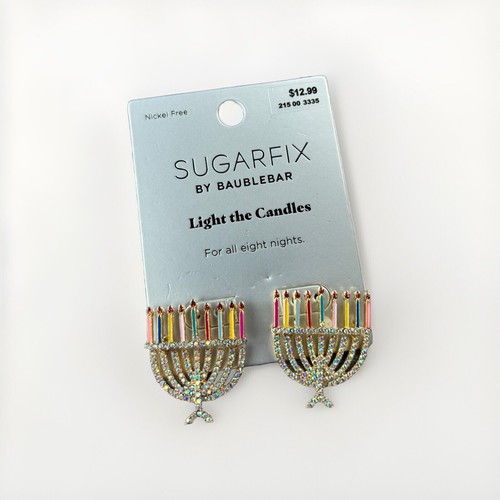 Sugarfix by Baublebar Holiday Earrings Christmas Hanukkah NWT Santa Latke - Picture 3 of 6