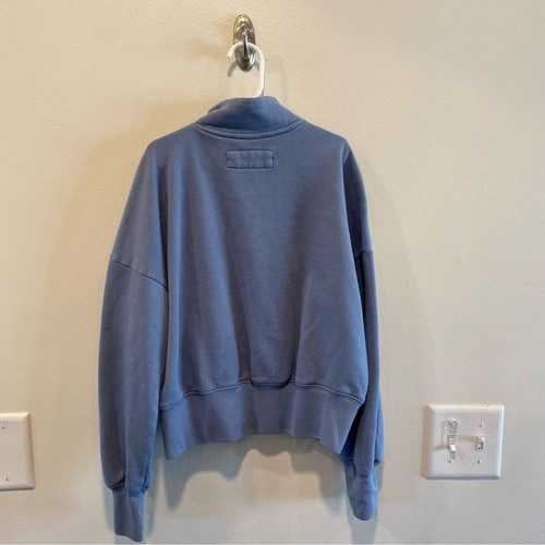 Abercrombie kids essential sunday half zip sweatshirt light blue size 9/10 - Picture 6 of 7