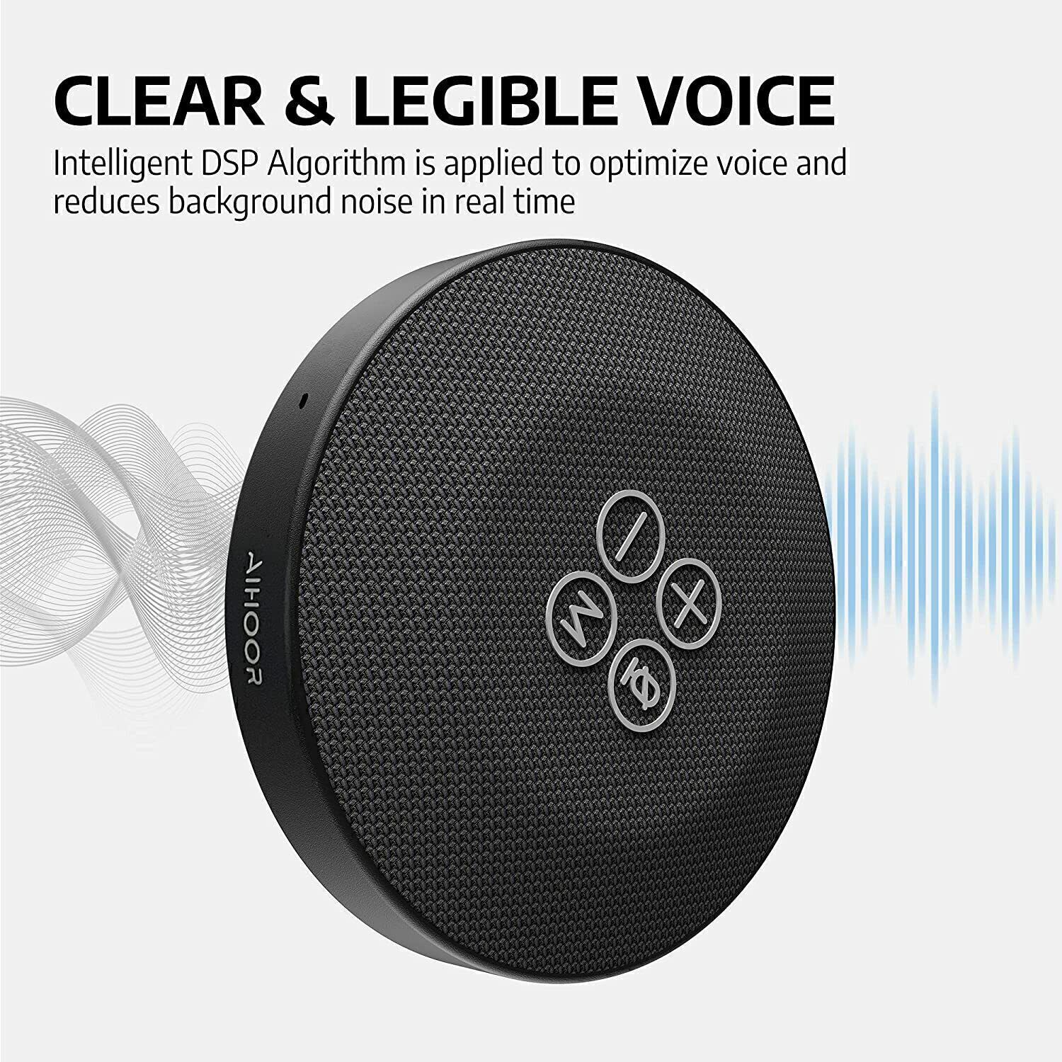 New Wireless Video Conference Speakerphone Voice Pickup Bluetooth Speaker US