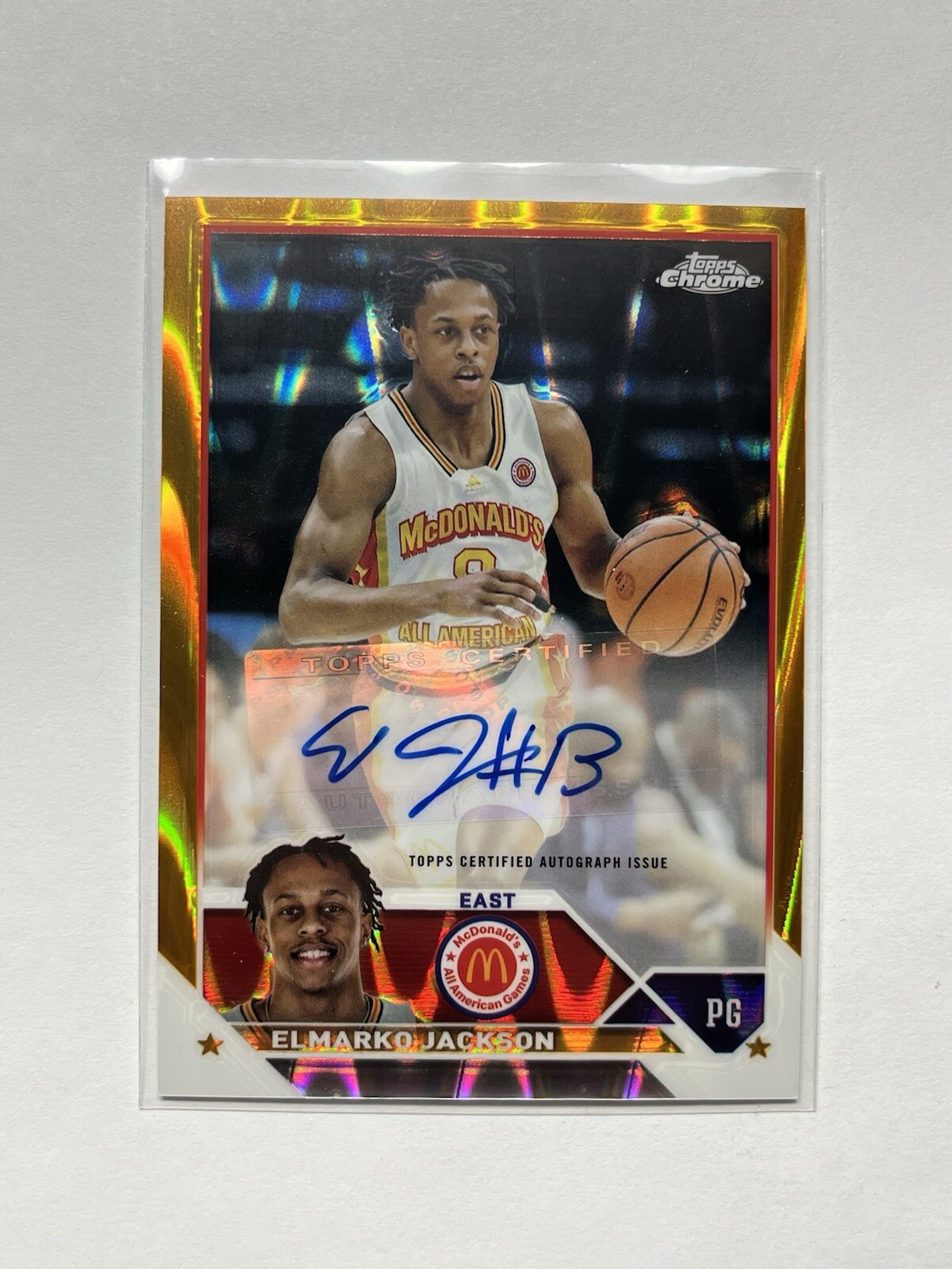 2023 Topps Chrome McDonald's All American Elmarko Jackson Auto Gold Wave #3/50