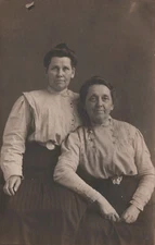 Family Mother Daughter or Sisters Edwardian Real Photo RRPC Vintage Post Card