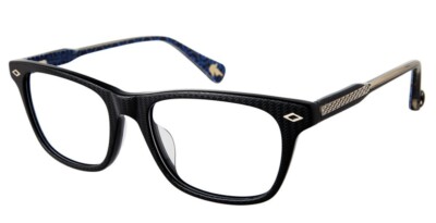 Robert Graham Samson BLK Black Pattern Square Metal Frame 55-18-145