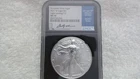 2021 W BURNISHED AMERICAN SILVER EAGLE NGC MS 70 T-2 (SIGNED BY DAVID RYDER)