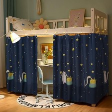 Loft Bed Canopy Curtains - Breathable Dustproof Privacy Panels for Bunk Beds, Na