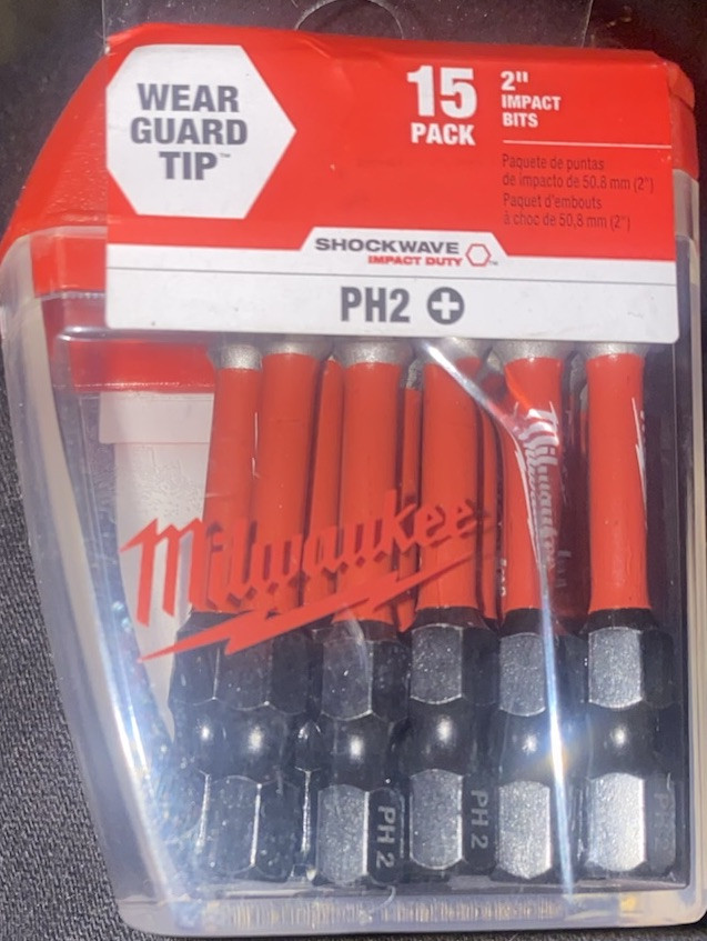 Milwaukee 48-32-5004 SHOCKWAVE 2-in. PH2 Impact Duty Screw Driver Bits (15-Pk)