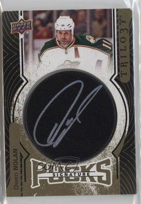 2017-18 Upper Deck Trilogy Signature Pucks Owen Nolan #SP-ON Auto 10ea