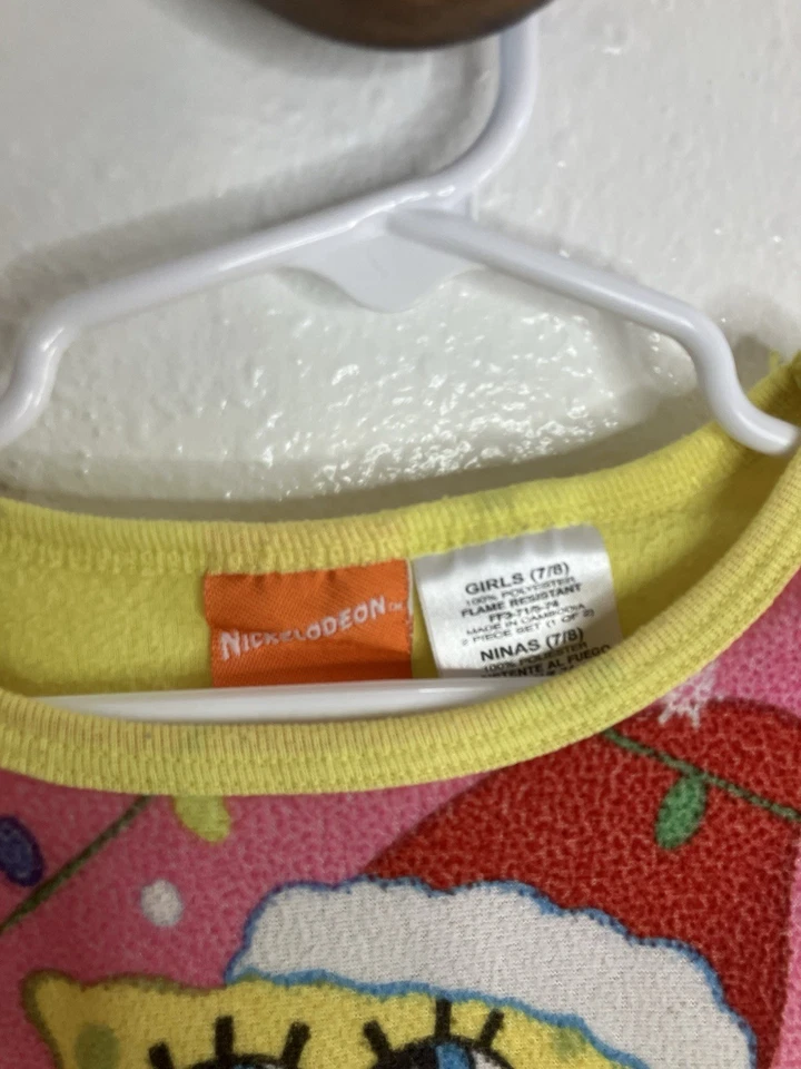 Camisa Pijama Navidad Bob Esponja Vintage 2009 Nickelodeon Manga Larga Talla 7/8 Foto 3 de 4