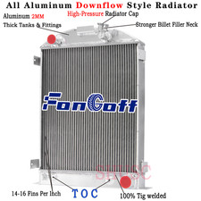 4 Row Aluminum Radiator For 1930-1938 1936 Ford Model High Boy Coupe Chevy V8 4 Row Aluminum Radiator For 1930-1938 1936 Ford Model High Boy Coupe Chevy V8