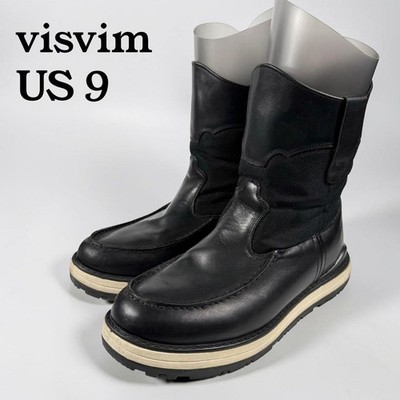 visvim bizvim Pecos Boots (US 9) leather shoes, moc toe, black