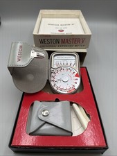 Vintage Weston Master V Model 748 Light Meter with Leather Case New
