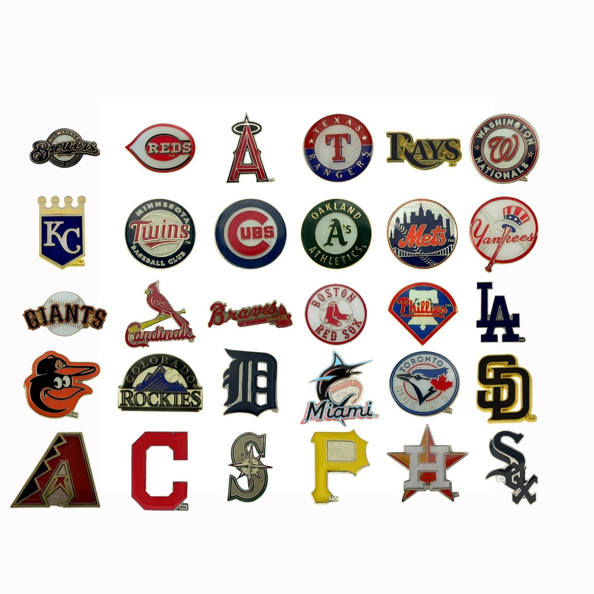 MLB Baseball Official Team Logo Lapel Pin Licensed Choose Team