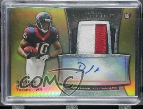 DeAndre Hopkins Bowman Sterling Autographed Rookie Relic #DH Gold Refractor