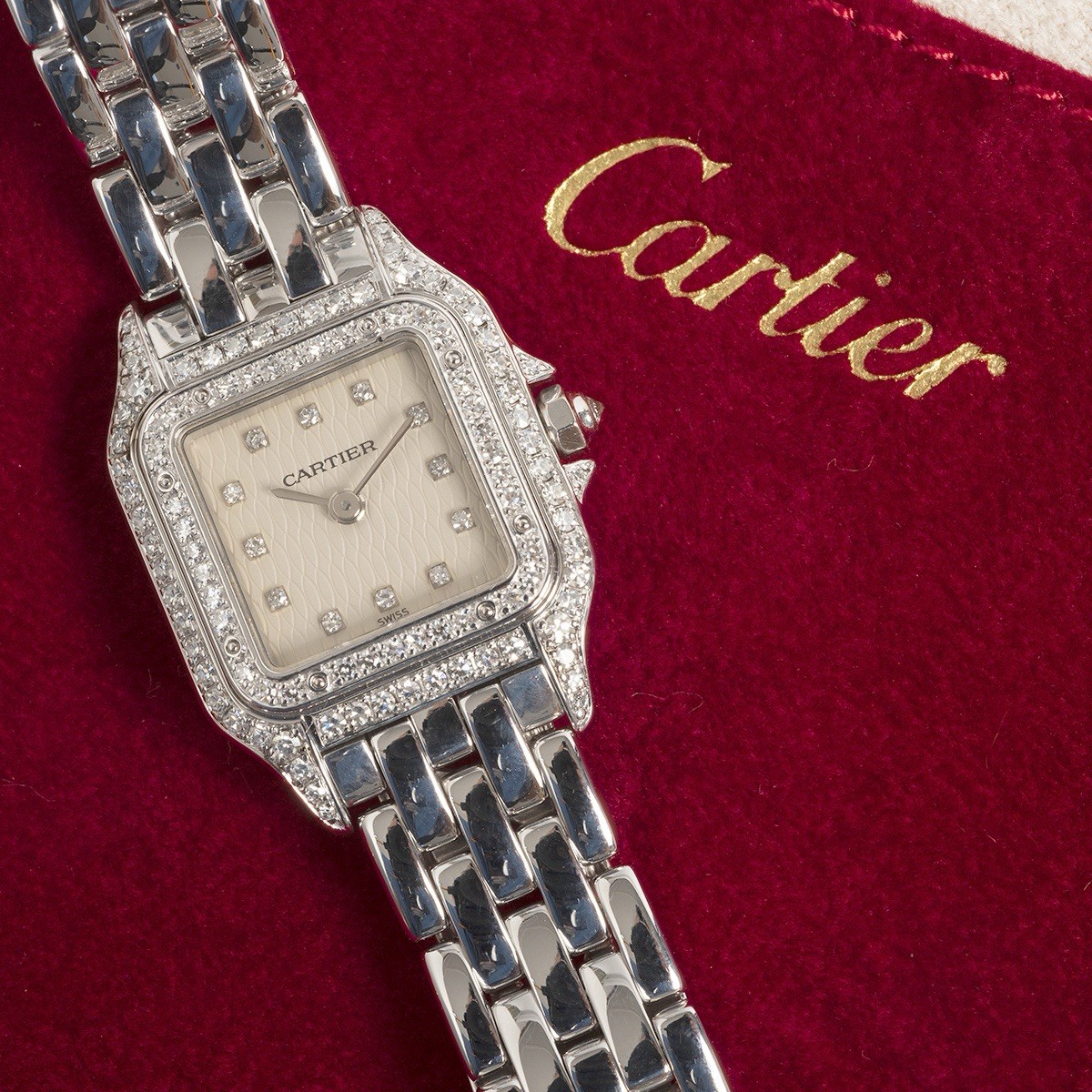 Cartier Panthere 1660 18ct white gold, factory diamonds, c 1990 2026 Cartier Svc